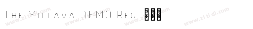 The Millava DEMO Reg字体转换